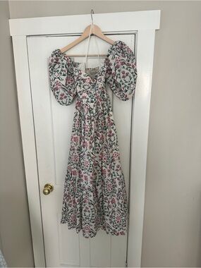 The A&F Emerson Puff Sleeve Midi Dress XS